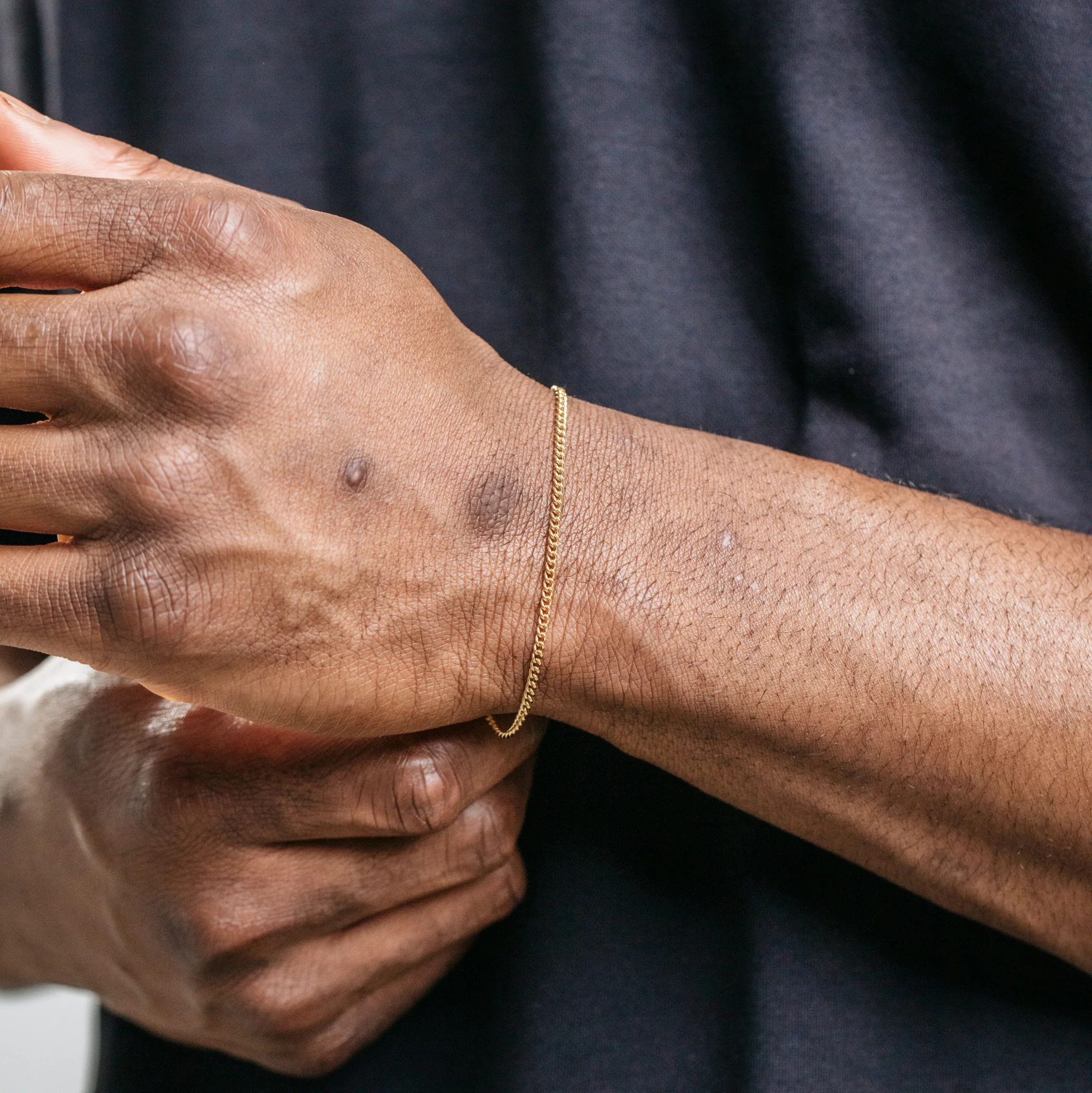 3mm Miami Cuban Bracelet - Gold - Image 4