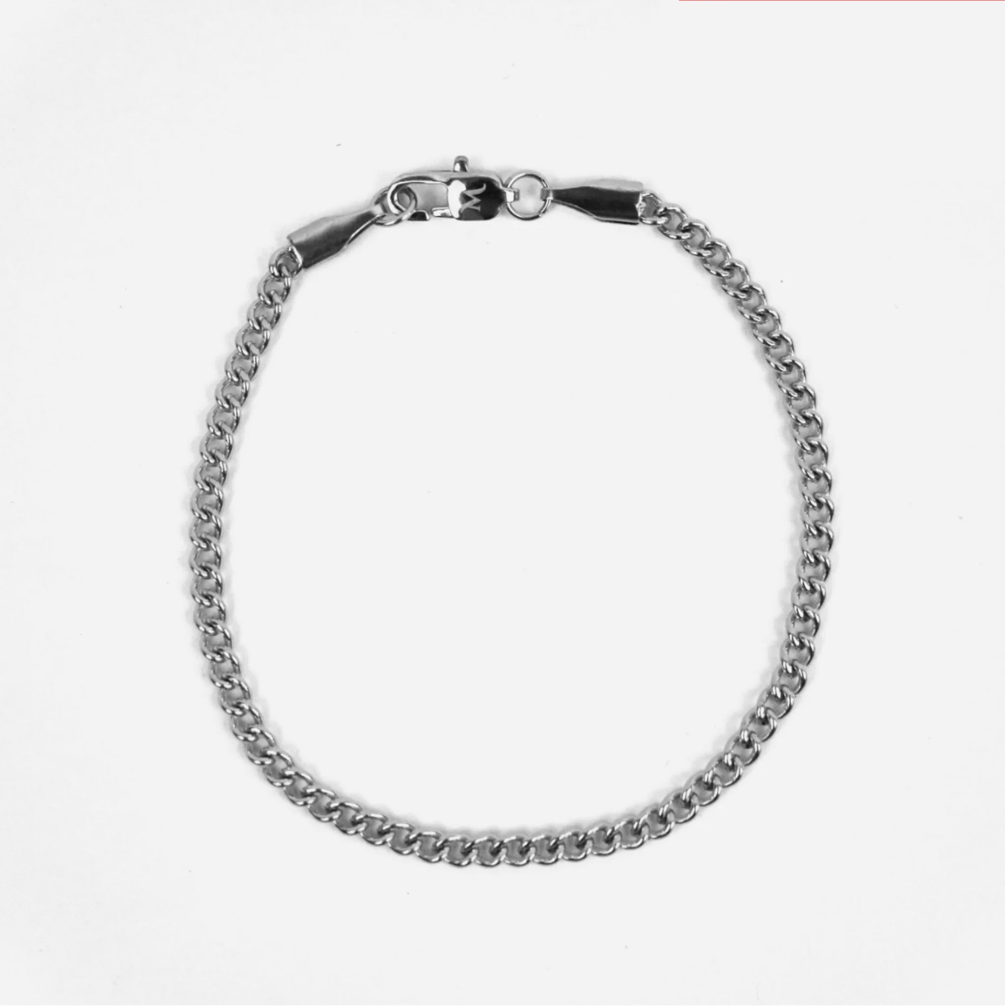 3mm Miami Cuban Bracelet - Silver - Image 2
