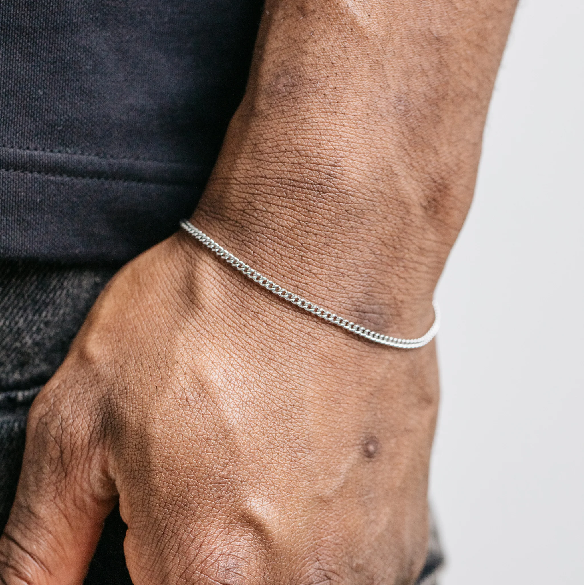 3mm Miami Cuban Bracelet - Silver - Image 5