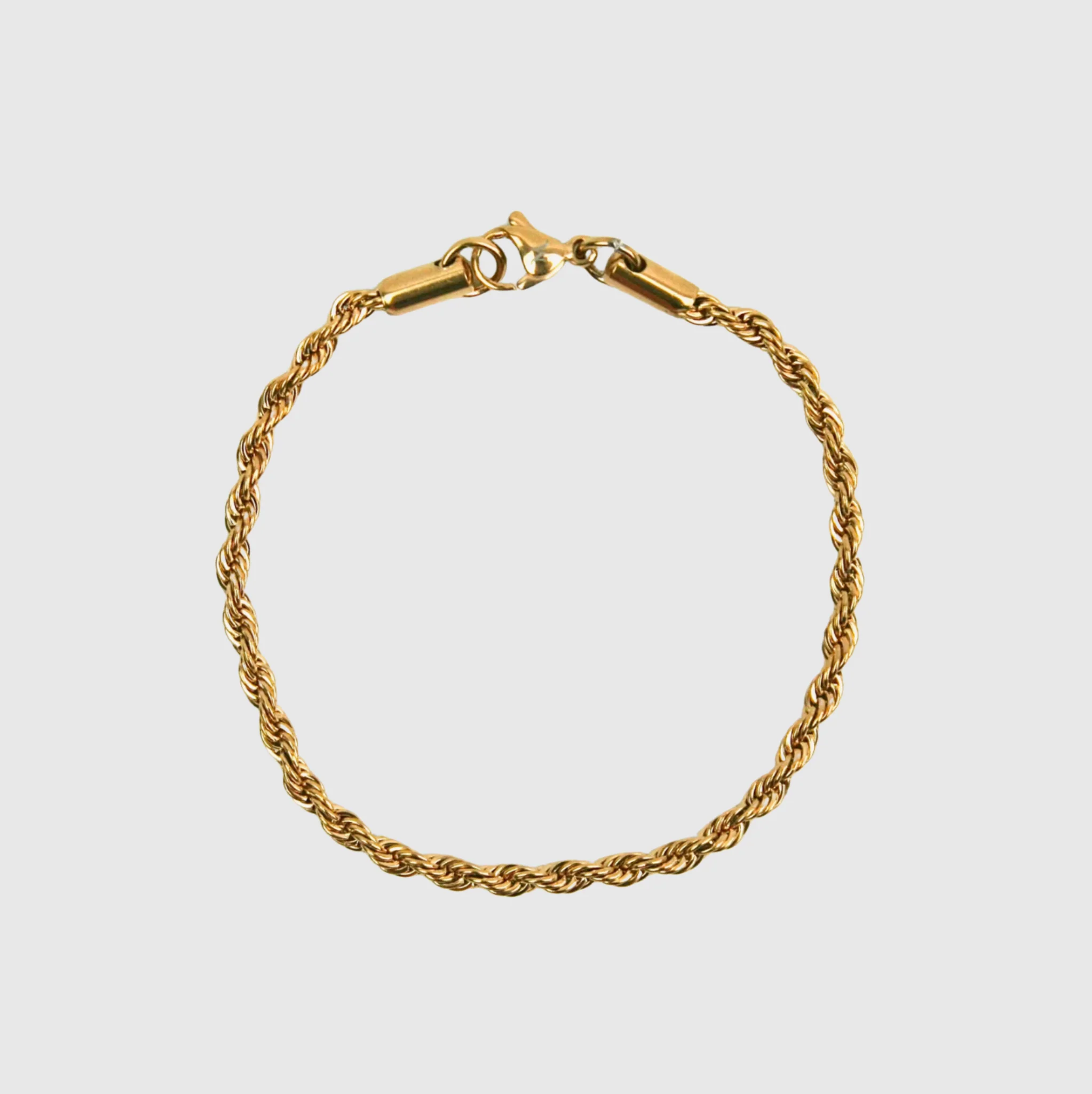 3mm Rope Bracelet - Gold - Image 2