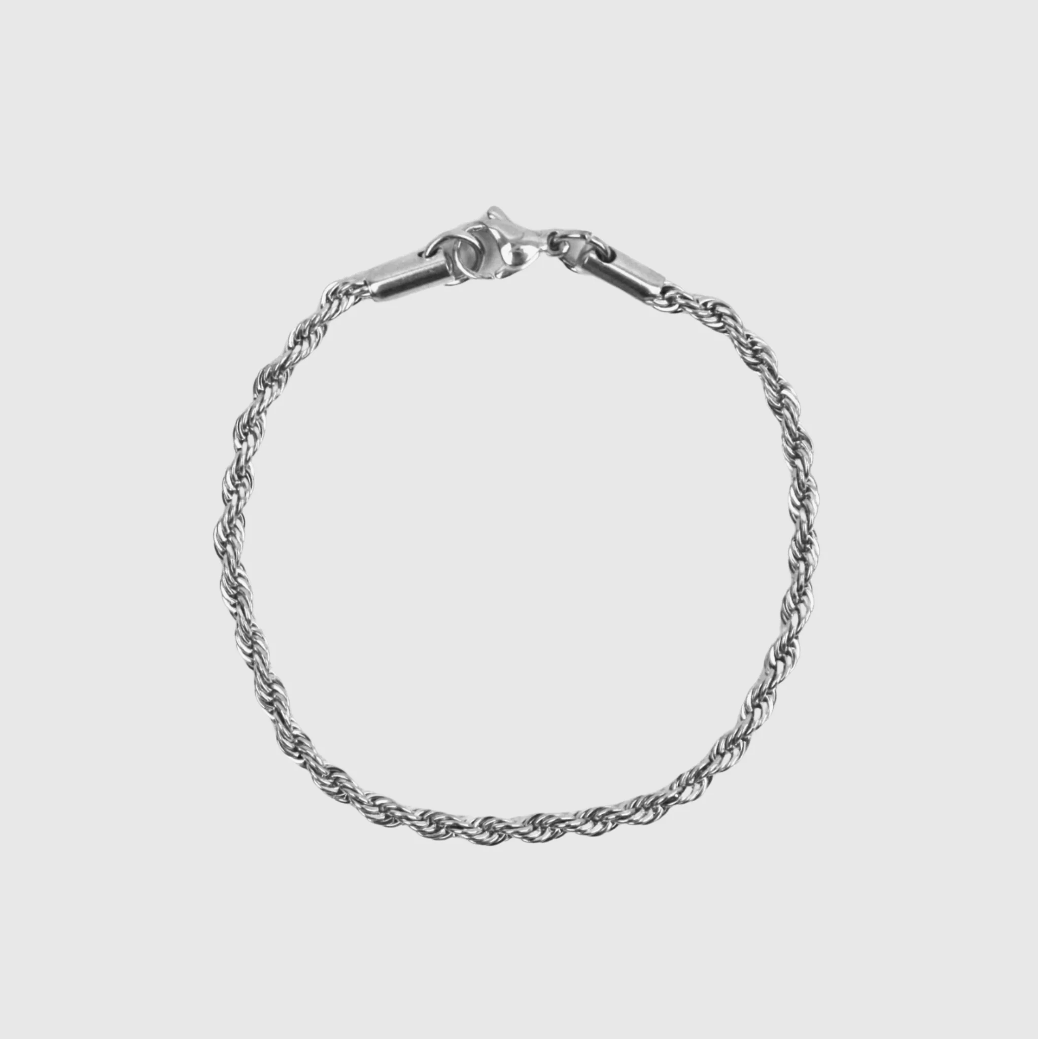 3mm Rope Bracelet - Silver - Image 2