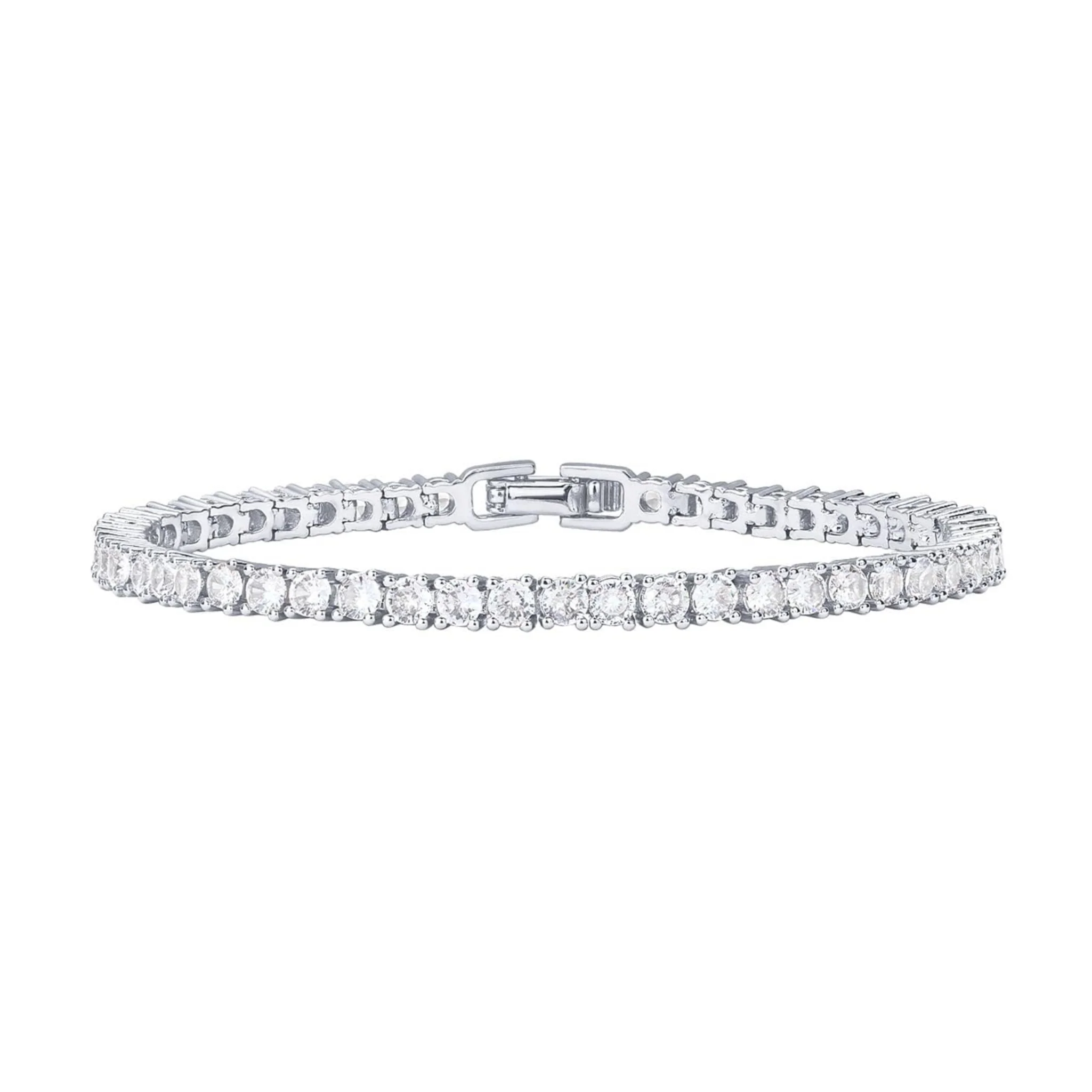 3MM TENNIS BRACELET - SILVER - Image 2