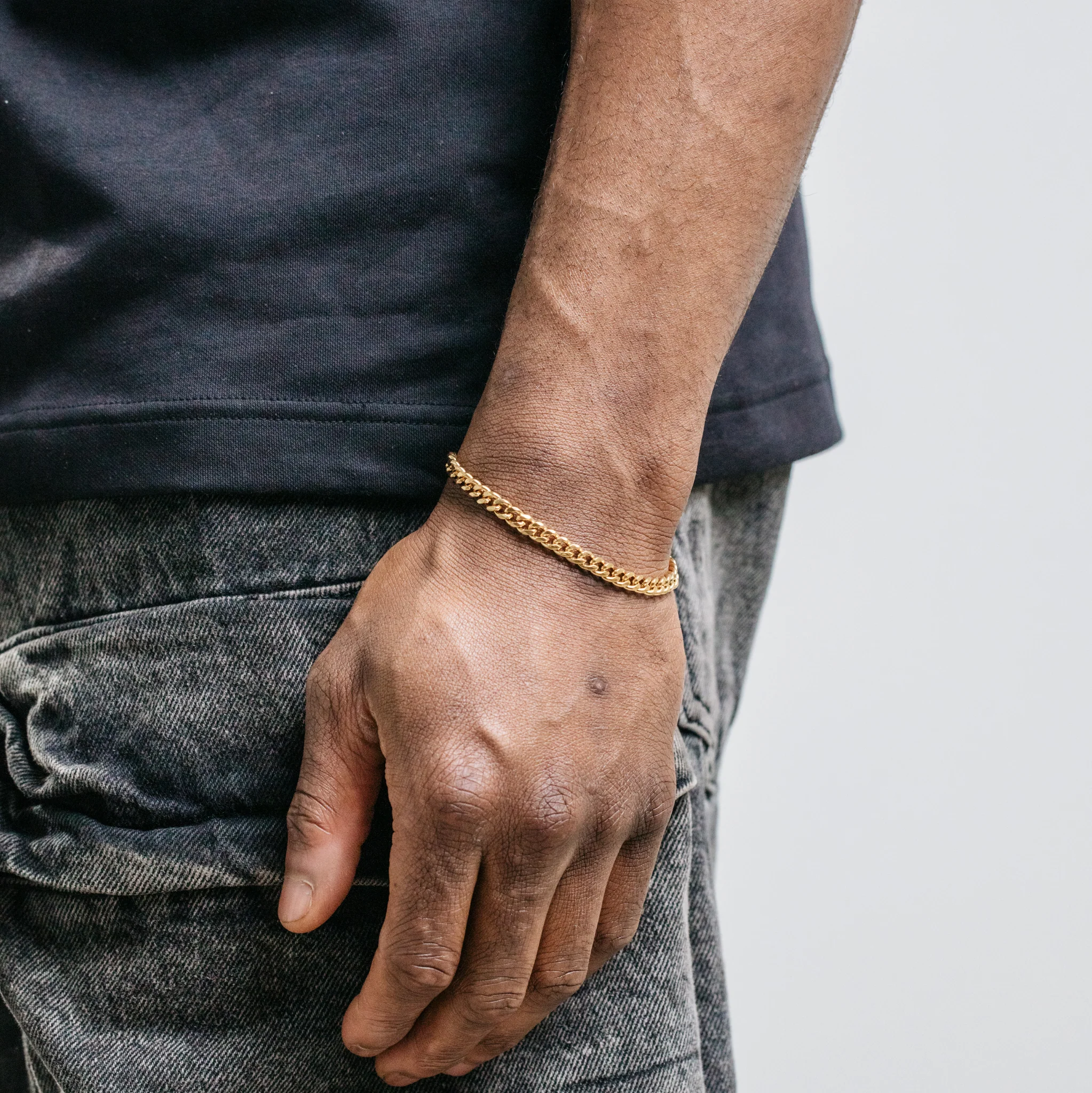 5mm Miami Cuban Bracelet - Gold - Image 4