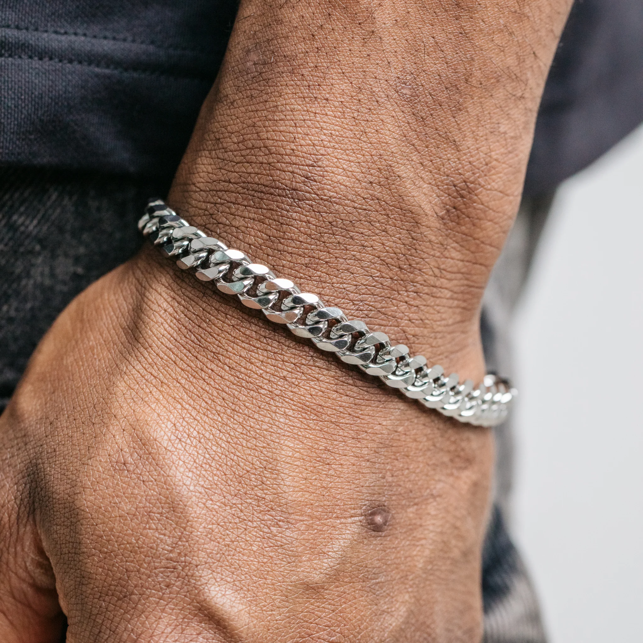 8mm Miami Cuban Bracelet - Silver (S) - Image 5