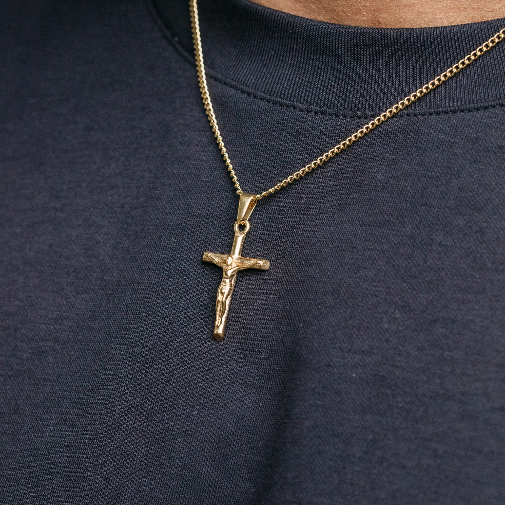 Crucifix Pendant - Gold - Image 6