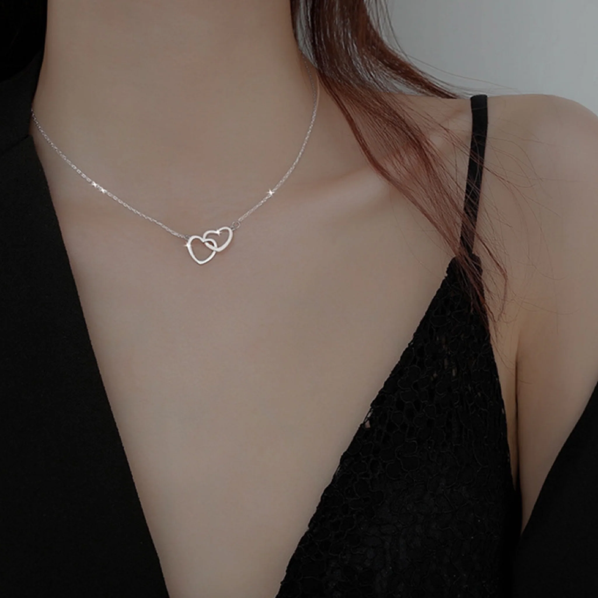 HEART NECKLACE - SILVER - Image 4