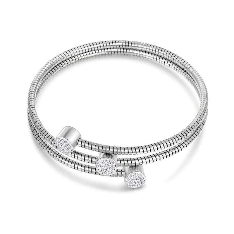 stone twister bangle - silver - Image 2